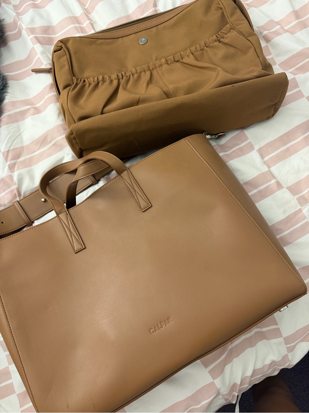 Calpak Haven 16" Laptop Tote Bag in Toffee